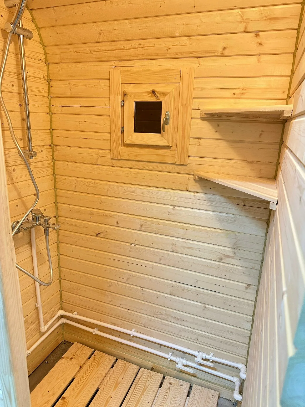 Баня «Наутилус» 6×6 м с террасой